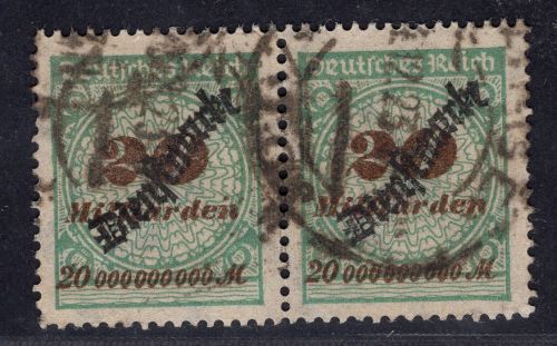Deutsches Reich Dienstmarken Michel Nr. 87 Paar gestempelt geprüft