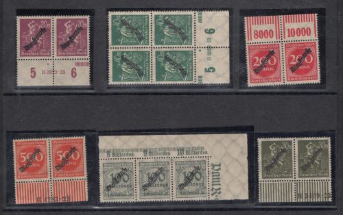 Deutsches Reich Dienstmarken 1923 Michel-Nr. 75 - 88 Besonderheiten postfrisch