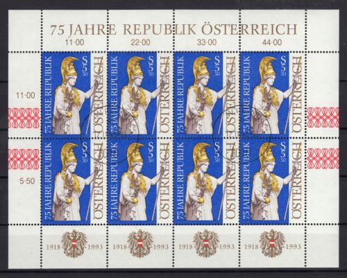Österreich Michel-Nr. 2113 Kleinbogen gestempelt