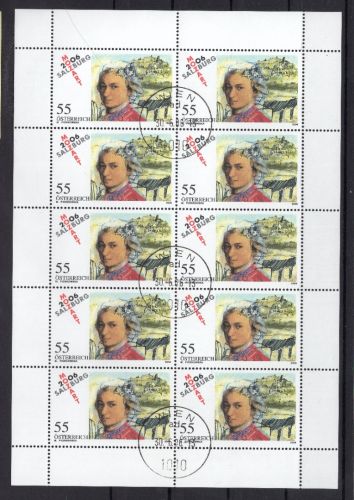 Österreich Michel-Nr. 2603 Kleinbogen gestempelt