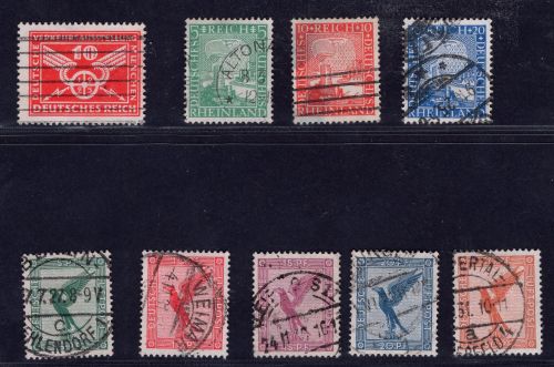 Deutsches Reich Lot aus Michel-Nr. 371 - 381 gestempelt