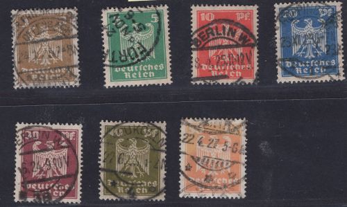 Deutsches Reich Michel Nr.: 355 - 361 gestempelt