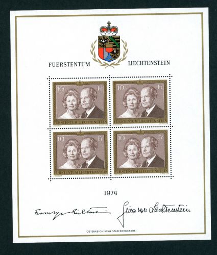 Liechtenstein Michel Nummer 614 Kleinbogen postfrisch