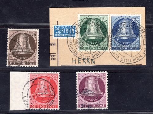Berlin Michel-Nr. 75 - 79 gestempelt teilweise geprüft