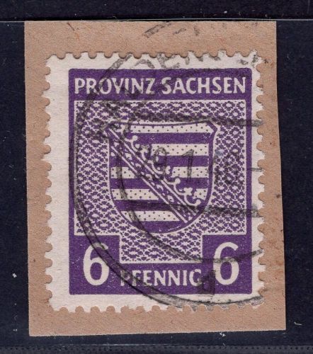 Sow. Besatzung SBZ Michel-Nr. 76 yc auf Briefstück gestempelt geprüft