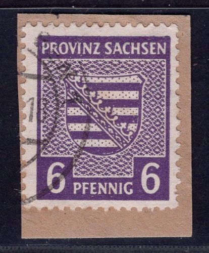 Sow. Besatzung SBZ Michel-Nr. 76 yc auf Briefstück gestempelt geprüft