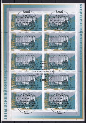 Deutschland, Kleinbogen 1999 Michel Nr. 2040 gestempelt