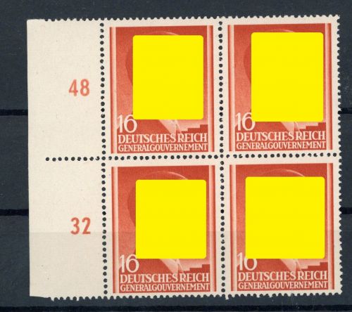 Generalgouvernement Michel Nummer 76 4er Block postfrisch