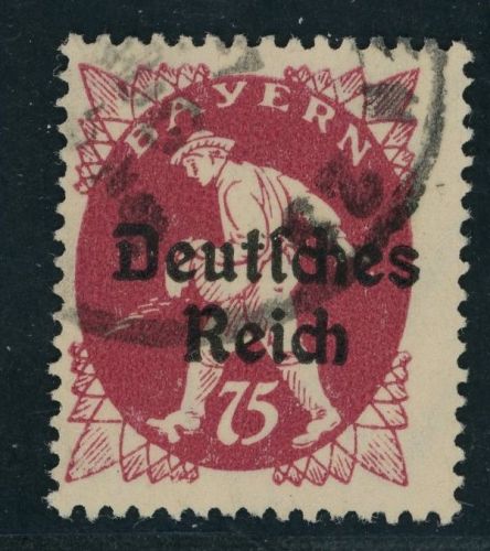 Deutsches Reich Plattenfehler Michel Nummer 127I gestempelt