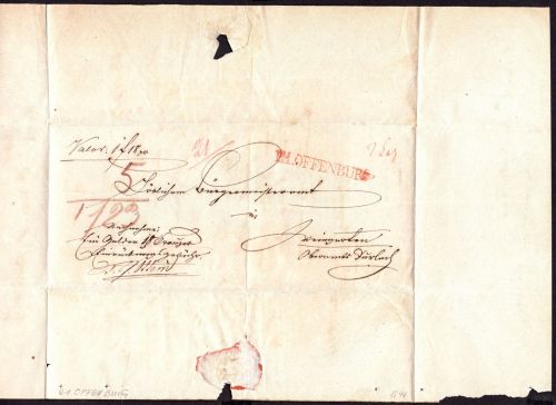 Vorphila Brief Offenburg R1 - 1844