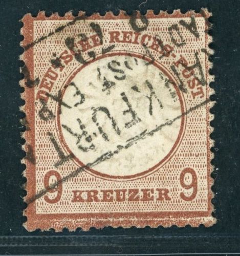 Deutsches Reich Michel Nr. 27b gestempelt Frankfurt (NPD) Befund mit Mängeln