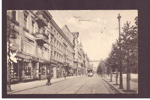 Feldpost AK - Wilhelmplatz - Posen nach Berlin 1916