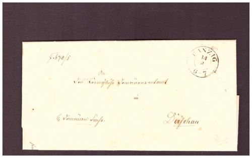 Vorphilatelie Brief Altdeutschland - Danzig / Donauerverband 1866 - mit Inhalt !