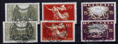 Schweiz, Michel Nr. 146 - 148, ungebraucht Falz + gestempelt