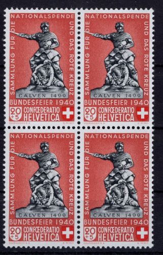 Schweiz, Michel Nr. 368, Viererblock, postfrisch
