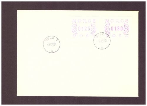 Norwegen FDC Automatenmarken - Oslo 1980