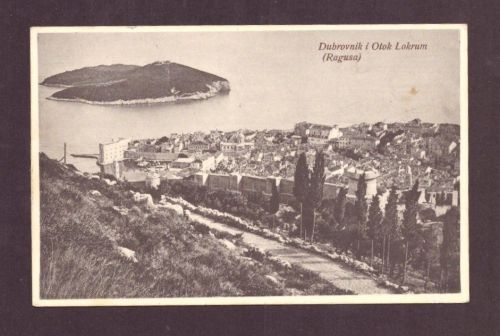 Ansichtskarte Jugoslawien - Dubrovnik i Otok Lokrum nach Kissingen