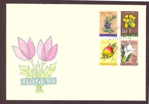 Jugoslawien - Sonderumschlag Flora 59 - Belgrad / 1959