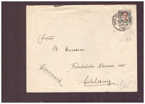 Italien EF Brief - Torino / Milano Bahnpost nach Schleswig 1923