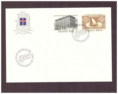 Island - Sonderbeleg Reykjavik + SST 1986 / Utgafudagur