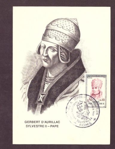 Ansichtskarte Frankreich Reims - Religion / Gerbert - Papst Sylvester II 1964