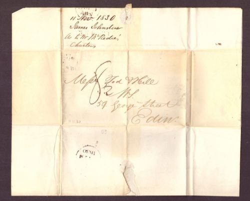 Vorphilatelie Brief Frankreich Chartres nach Edinburgh 1830