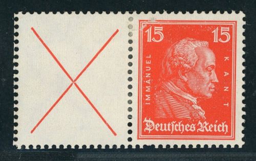 Dt. Reich Zusammendruck W23 ungebraucht Falz