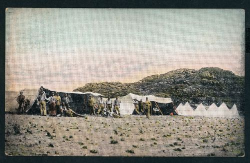 Ansichtskarte Deutsch Südwestafrika - Feldlager Schutztruppen , Swakopmund 1907