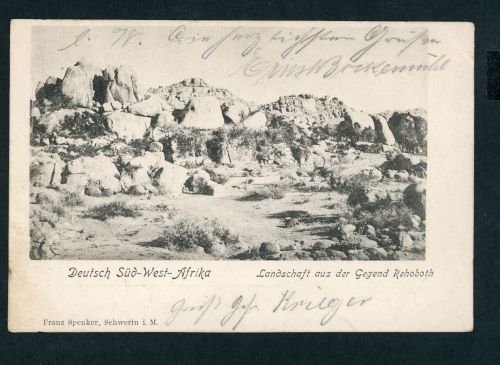 Ansichtskarte Deutsch Südwestafrika Gegend Rehoboth, Feldpost Okahandja 1904