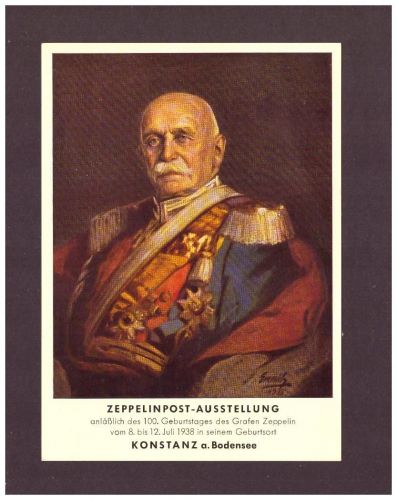 DR Zeppelin Ausstellung Konstanz - 100 . Geburtstag des Grafen - 1938