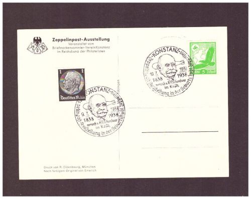 DR Zeppelin Ausstellung Konstanz - 100 . Geburtstag des Grafen - 1938