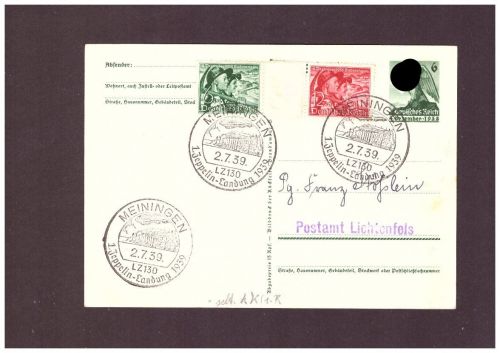 Graf Zeppelin LZ 130 - 1. Landungsfahrt - Meiningen 2.7. 1939