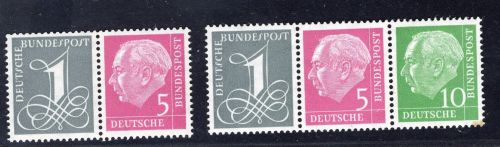 Deutschland, Bund Zusammendruck Michel Nr.: W17 + W18, postfrisch