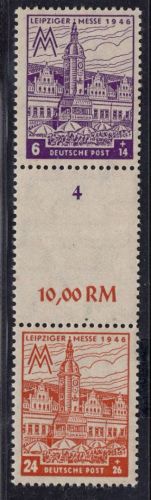 Sow. Besatzung SBZ Michel-Nr. 5Zd und 7XA postfrisch