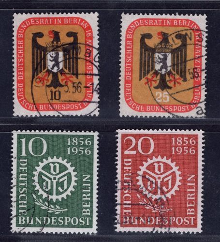 Berlin Michel Nr. 136 - 139 gestempelt