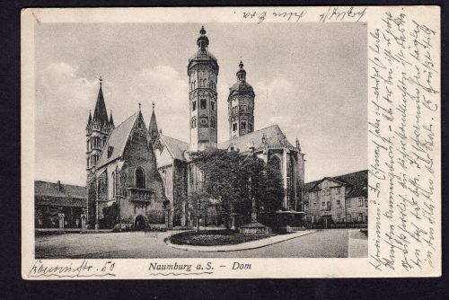 Ansichtskarte Naumburg a. Saale - Dom gelaufen 1925