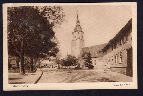Ansichtskarte Friedrichroda Herzog Ernst Platz gelaufen 1928