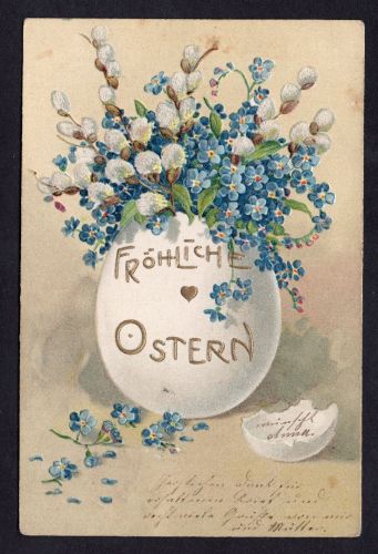 Ansichtskarte Grußkarte Ostern, Prägekarte Aichstetten 1904