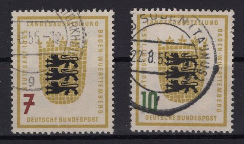 Bund Michel-Nr. 212 + 213 gestempelt