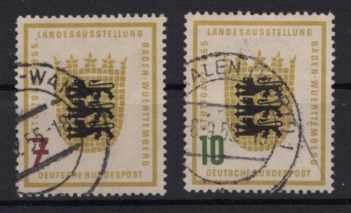 Bund Michel-Nr. 212 + 213 gestempelt
