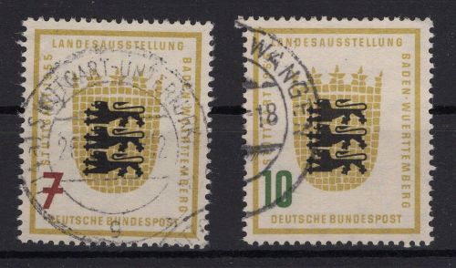 Bund Michel-Nr. 212 + 213 gestempelt