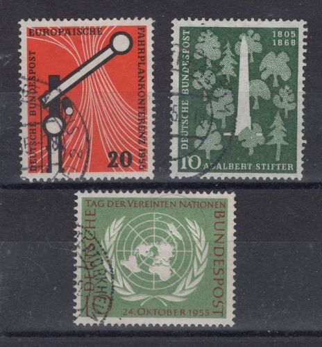Bund Michel-Nr. 219 - 221 gestempelt
