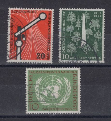 Bund Michel-Nr. 219 - 221 gestempelt