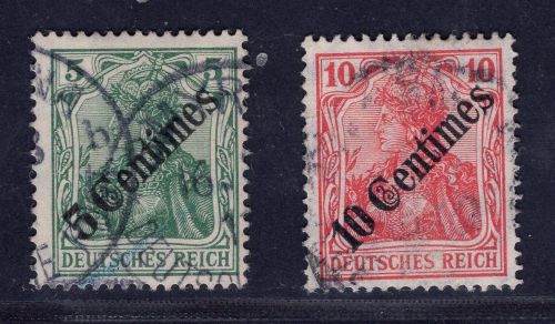 Deutsche Auslandspostämter Türkei Michel-Nr. 48 + 49 gestempelt