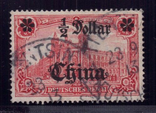 Deutsche Auslandspostämer China Michel Nr. 44IAI gestempet geprüft