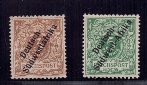 Deutsch Südwestafrika Michel Nummer 1 + 2 ungebraucht Falz