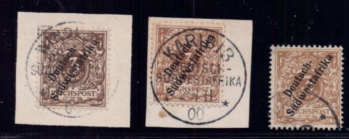 Deutsch Südwestafrika Lot Michel Nummer 5 - Farbtöne gestempelt