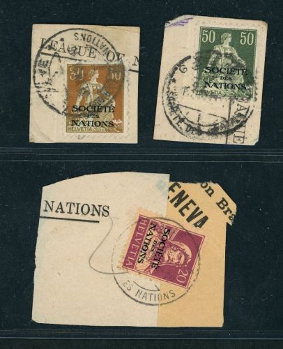 Schweiz Dienstmarken Michel Nr 3 , 6 +9 gestempelt