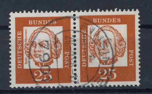 Bund Michel Nummer 353 waagerechtes Paar gestempelt