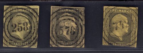 Preussen Michel-Nr. 4 Farben/Stempel
